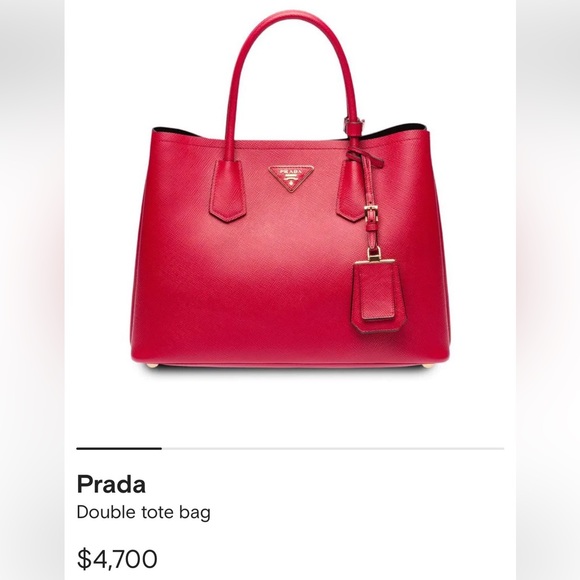 ❤️❤️ Prada Saffiano Cuir Double Bag, Red - Picture 5 of 5